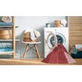thumbnail image 2 of Ahgly Company Tapis d'Intérieur Lavable en Machine Carré Rouge Transitionnel, 5 Pieds Carré, 2 of 7