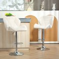 thumbnail image 2 of HOMCOM Adjustable Swivel Bar Stools Set of 2 with Velvet Upholstery, 2 of 10