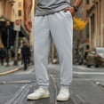 thumbnail image 2 of LIaqionyy Men's Sweatpants Cotton Comfortable Elastic Bottom Drawstring Waist Sweatpant for Men Exercise Jogger, 2 of 7