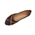 thumbnail image 1 of Wensltd Chaussures pour Femmes en Tricot Respirant à Bout Rond à Enfiler Décontractées de Marche Ballerines Plates pour Femme, 1 of 9