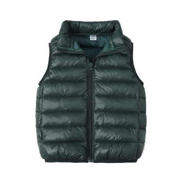 Cameland Winter Puffer Vest for Kids Boys Girls Solid Color Zip Up Sleeveless Down Jacket Toddler Warm Outerwear