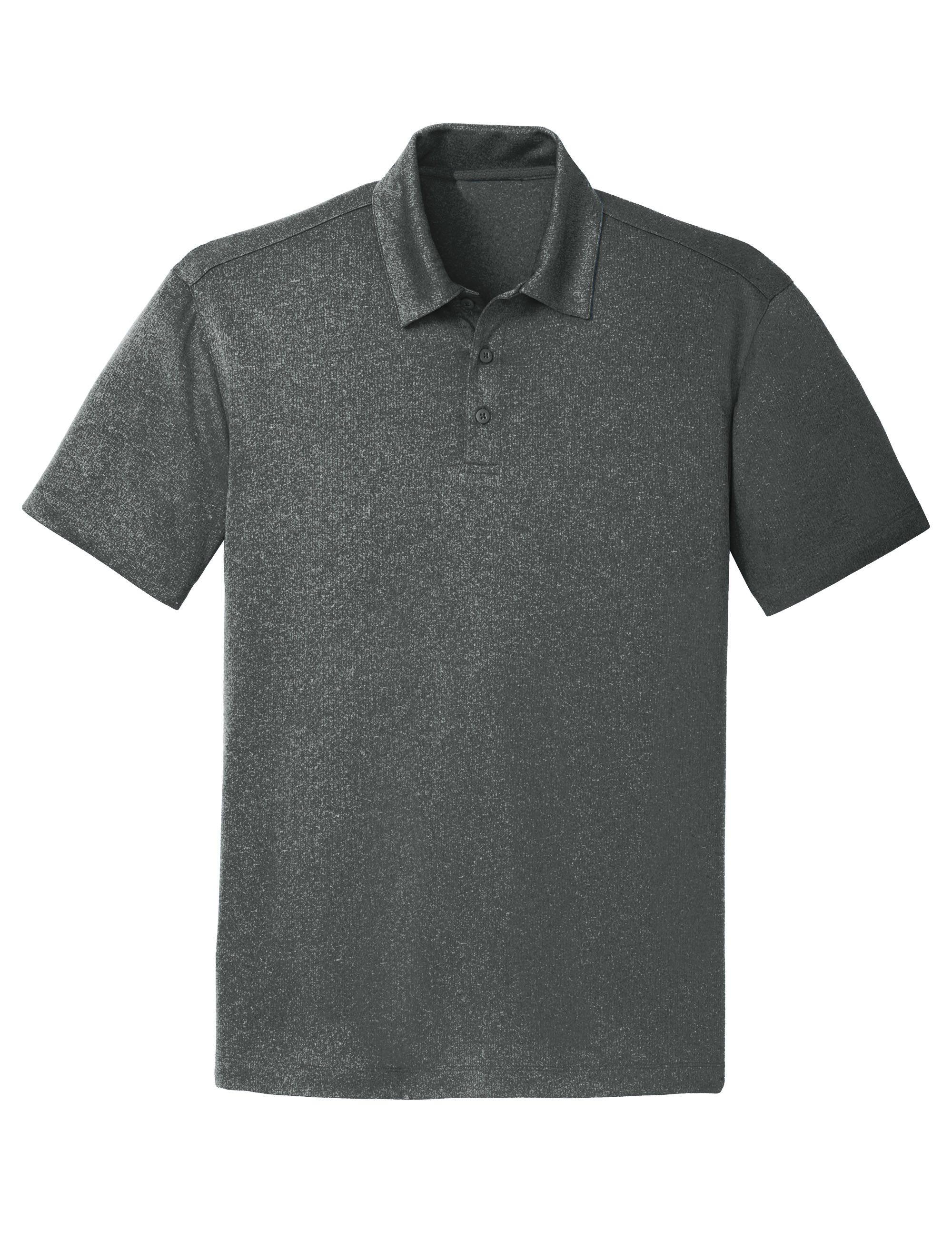Gravity Threads Mens Trace Heather Polo Shirt - Charcoal Heather - 3X-Large