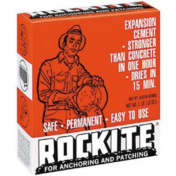 Ensemble de 2 Ciments d'Expansion Rockite de Marque 15 Min 1 Lb, Utilisé pour la Quincaillerie, Colle