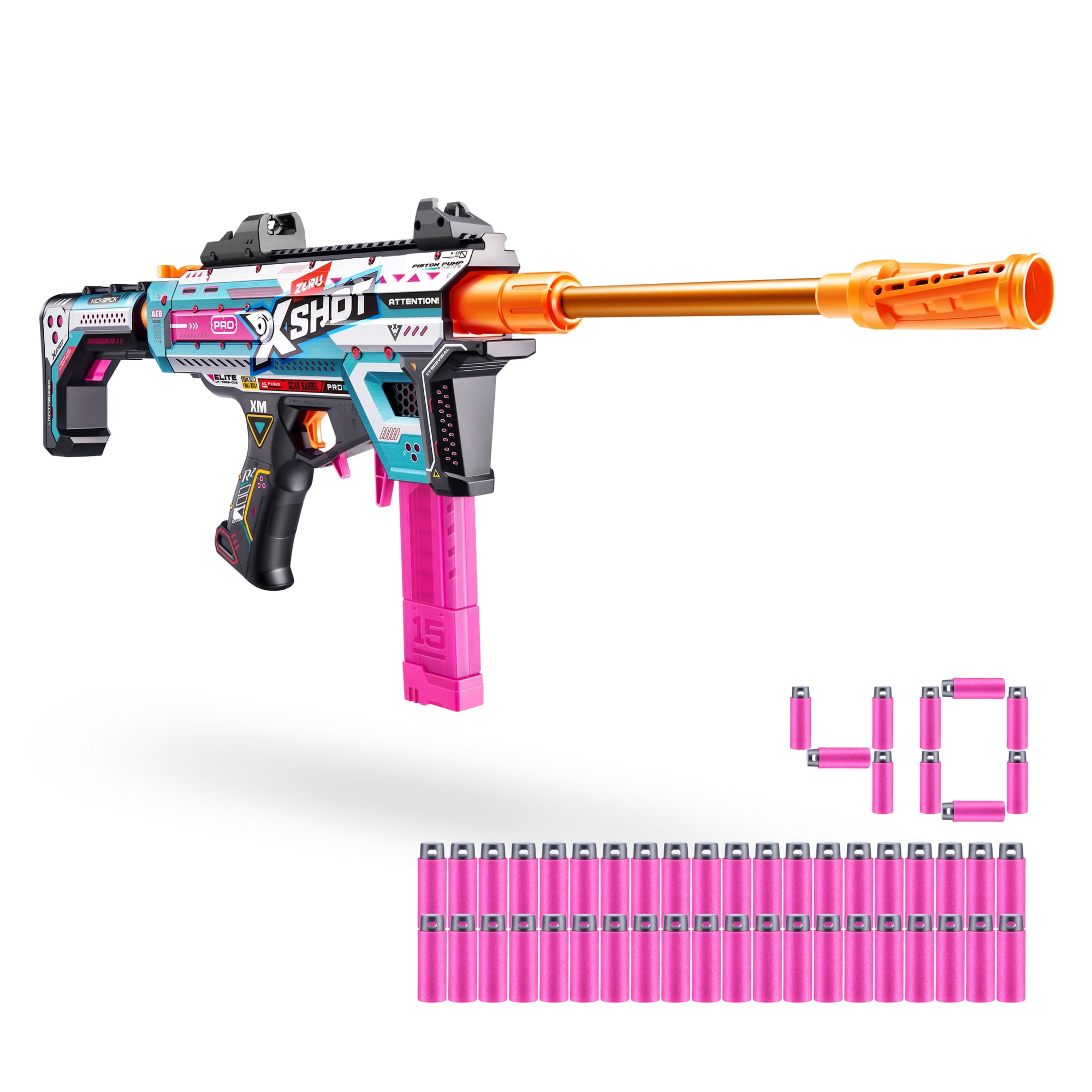 XSHOT Pro Motorized Piston Pump AEB by ZURU Outdoor Blaster 40 Air