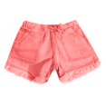 thumbnail image 3 of LLYWEY Womens Jeans Shorts, Ladies Ribbed Distressed Denim Shorts, Drawstring Elastic Waist Women Cut Off Jeans with Pockets, Style ST-22, Pinks, XL, 3 of 5