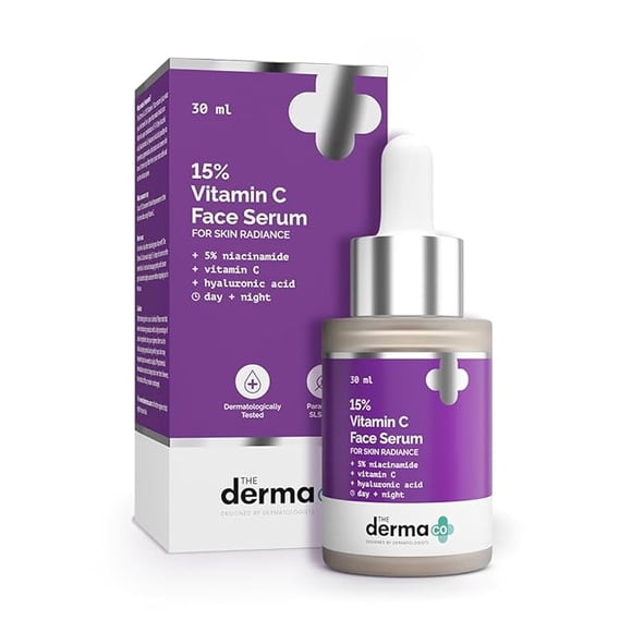 The Derma Co 15% Vitamin C Face Serum For Skin Radiance | 5% Niacinamide 30ML