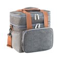 thumbnail image 1 of Penkiiy Outdoor Picnic Insulation Bag Double Bento Bag, Reusable High Capacity Foldable Lunch Tote Bag, Leakproof Lunch Cooler Tote with Multi-Bag Design, Adult Lunch Box Bag for Work, Office, Travel, 1 of 9