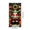 thumbnail image 3 of Qiulaii 1pcs Rideau de Porte de Noël Festif Père Noël - Décoration de Fête pour Porte d'Entrée et Mur, Tissu Polyester Durable, Facile à Installer, Décoration Saisonnière Réutilisable 35*71 Po, 3 of 6