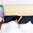 thumbnail image 3 of REGALWOVEN Soft 1800 Microfiber Oxford Pillowcases 2Pcs, Standard Navy, 3 of 8