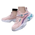 thumbnail image 3 of FAOWME Chaussures de Course Décontractées Confortables à Lacets en Maille pour Enfants Rose 4.5-5 Ans, 3 of 8