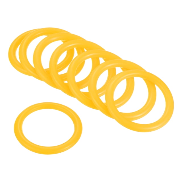 Unique Bargains 4cm Plastic Carnival Ringtoss Rings Hoop Party Favor Game, Yellow 24 Pack