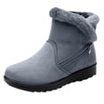 thumbnail image 1 of Kyusrd Bottes d'Hiver pour Femmes Bottines Femmes Mode Chaussures d'Hiver Chaudes Bout Rond Talon Moyen Bottes à Tige Moyenne, 1 of 3