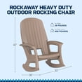 thumbnail image 2 of Semco Plastics Rockaway Heavy Duty Resin Outdoor Rocking Chair All-Weather Porch Rocker, Taupe, 2 of 11