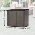 thumbnail image 2 of Suncast Horizontal 4 Foot x 2.5 Foot Outdoor/Garden Storage Shed, Stoney Grey, 2 of 7