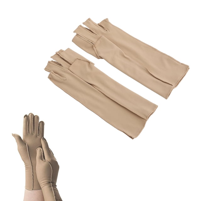 Gants en Cuivre pour l'Arthrite, Gants de Compression pour Hommes Femmes Noirs, Réduire la Douleur par Compression, Adaptés à l'Arthrite, Design Demi-Doigt, Adaptés à Diverses Conditions