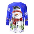 thumbnail image 5 of Jienlioq Hauts Grande Taille pour Femmes Mode T-Shirt Décontracté de Noël pour Femmes à Imprimé Col Rond Manches 3/4 Haut Blouse Rabais, 5 of 5