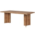 thumbnail image 3 of Fnova 63" Rectangular Modern Dining Table, Wooden Modern Kitchen Table for 6 People for Dining Room, Warm Brown (Chairs Not Included), 3 of 14