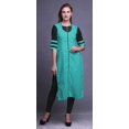 thumbnail image 2 of Bimba Kurti Droite Décontractée Imprimée Haut à Manches 3/4 Longue Kurta Robe pour Femmes, 2 of 6