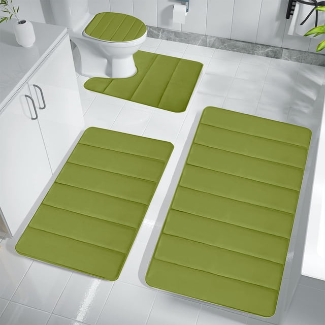 Xihbxyly Rug Area Rug Living Room Bedroom Rug Memory Foam Bath Mat 4 Set Bathroom Rugs For 4 Pcs Toilet Mats Universal Soft Comfortable Water Absorption Non-Slip Thick Machine