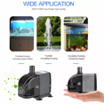 thumbnail image 4 of Adjustable Flow Aquarium Pump Water Submersible Fish Tank Fountain Pond Marine, 4 of 4