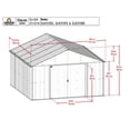thumbnail image 3 of Arrow Classic Metal Shed, 12 x 12, Blue Grey, 3 of 8