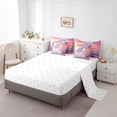 thumbnail image 4 of YST White Horse 7-Piece Chic Galloping Animal Bedding Set, Queen, Pink Cloud, 4 of 6