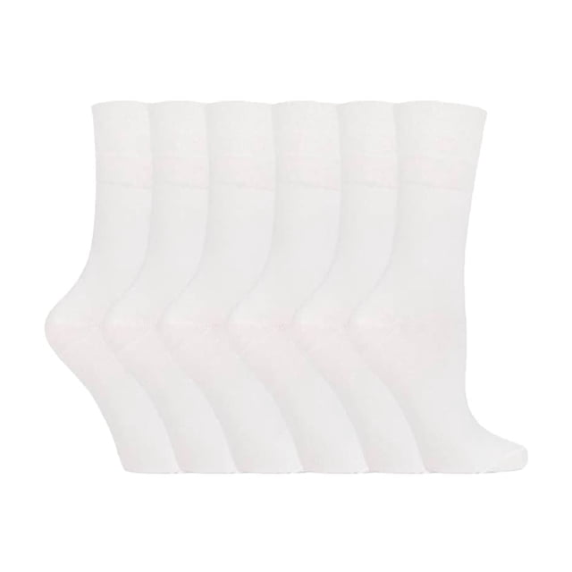 Gentle Grip - 6 Pairs Ladies Gentle Grip Non Elastic Crew Socks