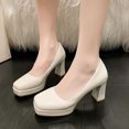 thumbnail image 1 of LSLJS Couvre-Chaussures de Travail pour Femmes Grande Taille, Mode, Couleur Unie, Imperméables, Talons Hauts, 1 of 6