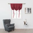 thumbnail image 3 of Innerwin Half Window Curtains Solid Color Kitchen Valance Rod Pocket Soft Short Blackout Curtain Ruched Waterproof Panels Darkening Thermal Insulated Wine Red 39.37 x 47.24", 3 of 9