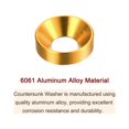 thumbnail image 4 of Unique Bargains Lot de 30 Rondelles à Encastrer M5 en Alliage d'Aluminium Anodisé pour Finition, Doré, 4 of 4