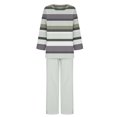 thumbnail image 5 of TIMIFIS Ensemble 2 Pcs d'Automne pour Femmes, Décontracté, Ample, Col Rond, Rayé, Haut à Manches Longues et Ensemble Pantalon à Jambe Grand Uni, 5 of 5