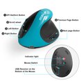 thumbnail image 2 of Wireless Vertical Ergonomic Mouse SGEYR Rechargable 2.4G USB with 6 Buttons for Computer - Blue, 2 of 6