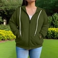 thumbnail image 2 of SROBPTY Chandails pour Femmes, Grande Taille Mode Chandail à Capuchon Décontracté à Manches Longues pour Femmes, Hauts de Chandail Amples pour Dames Vert Armée, TG, 2 of 5