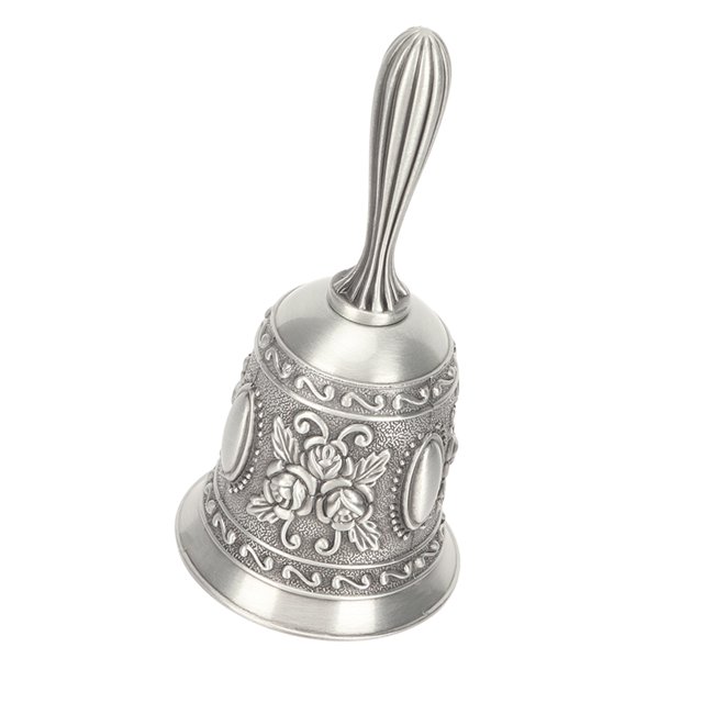 Cloche à Main, Cloche Vintage Main Fleur Main Dîner Cloche Cloche Main Argent Conception Conviviale