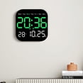 thumbnail image 2 of Youkk Horloge Murale à DEL Style Unique Télécommande Date Numérique Fonctions Multiples Horloge de Table Électronique Bleu, 2 of 6