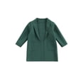 thumbnail image 1 of 1-7Y Baby Girls Coat For Fall Spring Long Sleeve Open Front Lapel Cardigan With Pockets Kids Outwear, 1 of 6