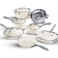 thumbnail image 2 of Gotham Steel Cream 12 Piece Ultra Nonstick Ceramic Cookware Set with Stay Cool Handles Dishwasher and Oven Safe, 2 of 11