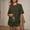 Army Green, variant on Elvqul Womens Pullover Top and Shorts Crew Neck Elastic Waisted Pjs Lightweight Two-Piece Short Sleeve Lounge Sets for Juniors Plain