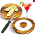 thumbnail image 1 of Vensio Bar Glass Rimmer Margarita Cocktail Sugar Salt Wooden Storage Lid Bartender Tool 5 Inch, 1 of 7