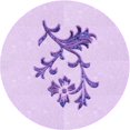 thumbnail image 1 of Ahgly Tapis Rond Lavable en Machine Intérieur Transitionnel Lilas Violet Vif, 3 Pieds Rond, 1 of 7