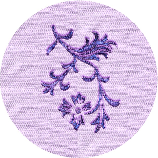 Ahgly Tapis Rond Lavable en Machine Intérieur Transitionnel Lilas Violet Vif, 3 Pieds Rond