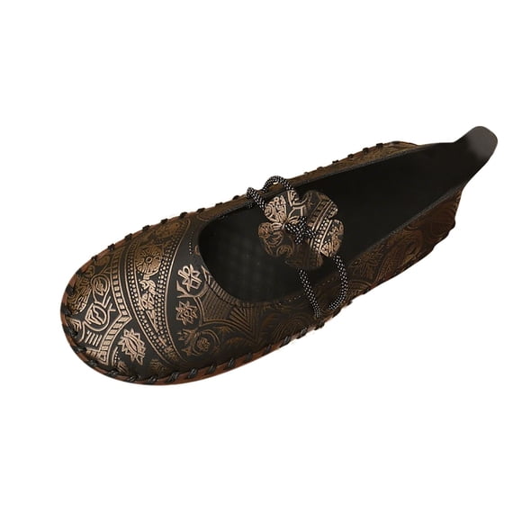 Brown Loafers For Ladies Flat Bottom Spring Summer Soft Sole Stitched Casual Comfortable Leisure Outdoor Slip On Work Shoes For Everyday Size 42