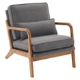 thumbnail image 1 of Ktaxon Mid Century Modern Accent Chair, Linen Fabric Armchair with Solid Wood Frame Dark Gray, 1 of 9
