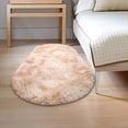 thumbnail image 4 of Hxlamzoo Fluffy Oval Area Rug, Soft Tie Dye Rug, Shaggy Colorful Rug, for Bedroom, Living Room, Teen Dorm, Baby Nursery, 11 Colors & 3 Sizes, 4 of 6