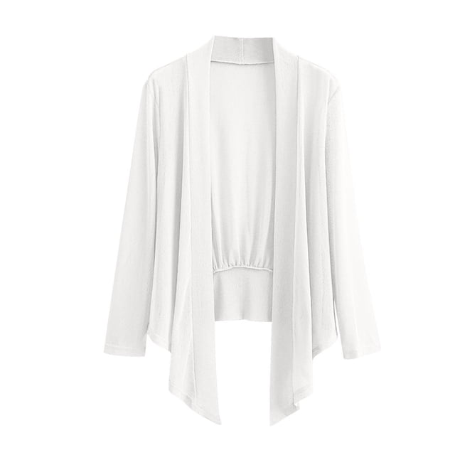 vdgthytj Womens Cardigan Lightweight Long Sleeve Open Front Mesh Tops Plus Size Casual Solid Color Cardigan