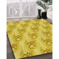 thumbnail image 3 of Ahgly Company Tapis d'Intérieur Lavable en Machine Carré Transitionnel Jaune Banane, 8 Pieds Carré, 3 of 7