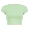 thumbnail image 3 of Women's Casual Printing Shirts Round Neck Short Sleeve Polyester for Summer Outings, 3 of 3