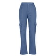 thumbnail image 4 of Besolor Pantalon Cargo Extensible Taille Haute Femme Ample Multiples Poches Jambe Droite Grand Pantalon Pantalon Mode Mode Urbaine, 4 of 6