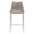 thumbnail image 4 of ZUO Chaise de Bar Magnus (Lot de 2) Gris & Argent, 4 of 6