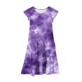thumbnail image 4 of RXIRUCGD 2025 Vêtements d'Été pour Enfants Mode Filles Nouvelle Robe d'Été à Manches Courtes Poches à Volants Col Rond Imprimé, 4 of 4